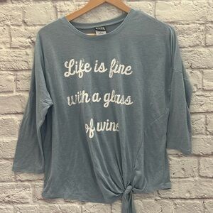 Life is fine with a glass of wine shirt
